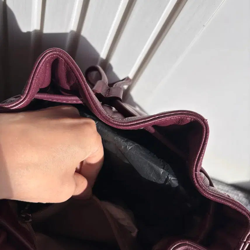 [BUNJANG] Lancaster Bucket Bag / Lancaster 랑캐스터 양가죽 버킷백