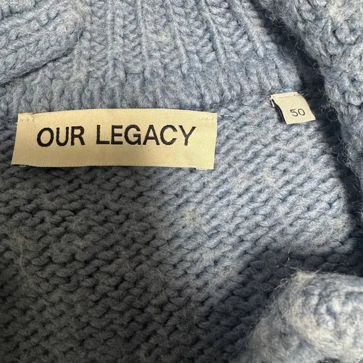 [BUNJANG] Our Legacy Acrylic Blue Cardigan / 아워레가시 빅 가디건 아크릴 블루 50 사이즈