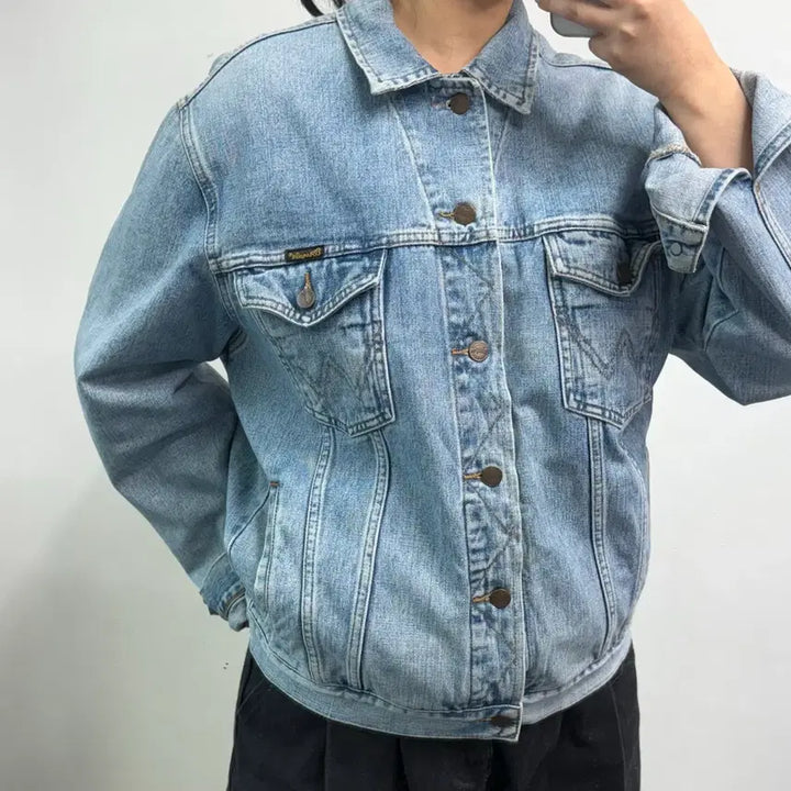 [BUNJANG] L Wrangler Denim Trucker Jacket / [L] 랭글러 데님 트러커 자켓