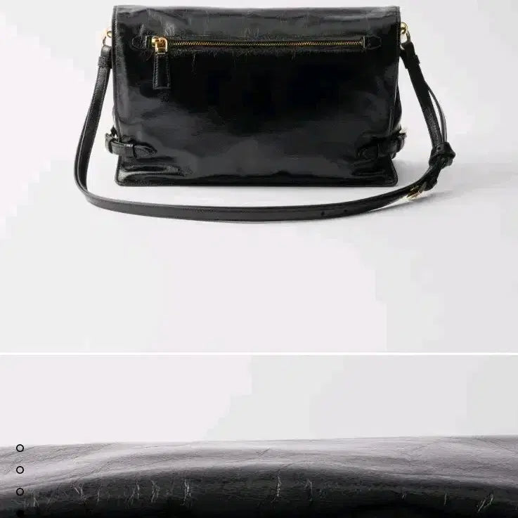 [BUNJANG] Prada Medium Leather Shoulder Bag - Black / 프라다 미디엄 가죽 가방 숄더백 블랙