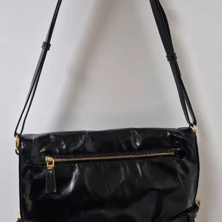 [BUNJANG] Prada Medium Leather Shoulder Bag - Black / 프라다 미디엄 가죽 가방 숄더백 블랙