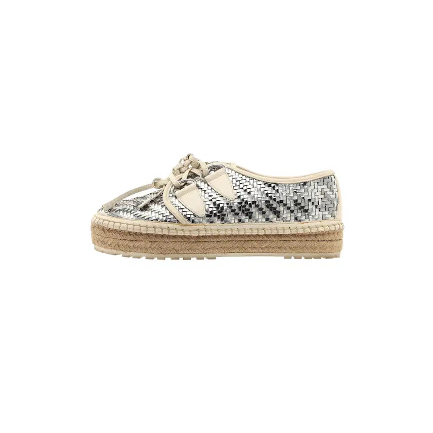 [BUNJANG] Dior Espadrilles Silver - 37.5 / 디올 에스파듀 실버 - 37.5