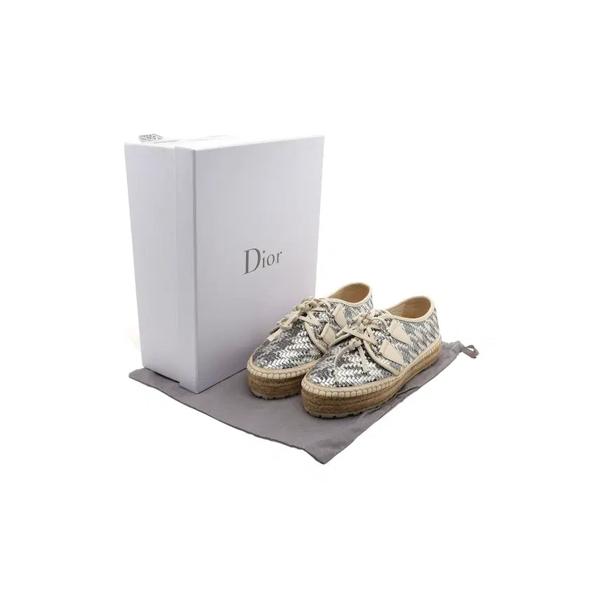 [BUNJANG] Dior Espadrilles Silver - 37.5 / 디올 에스파듀 실버 - 37.5