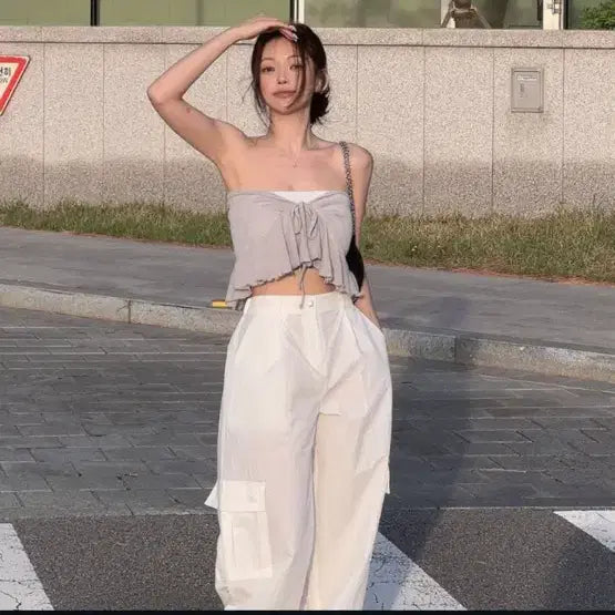 [BUNJANG] Hypnotic Frill Crop Top / (새상품)히프나틱 프릴 크롭 탑