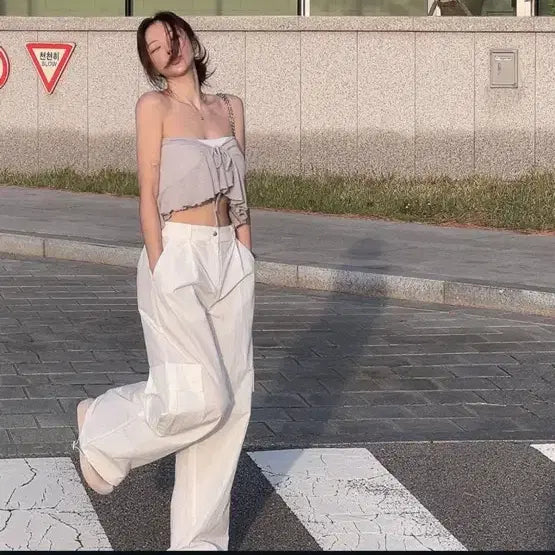 [BUNJANG] Hypnotic Frill Crop Top / (새상품)히프나틱 프릴 크롭 탑