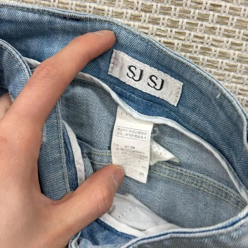 [BUNJANG] SJSJ Denim Jeans / SJSJ 한섬 캐주얼 워싱 찢청 스판 데님 청바지 61 A04876