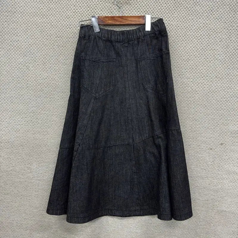 [BUNJANG] Anna Sui Classic Button Flare Denim Skirt / 안나수이 클래식버튼 플레어 데님 스커트 66 A04877