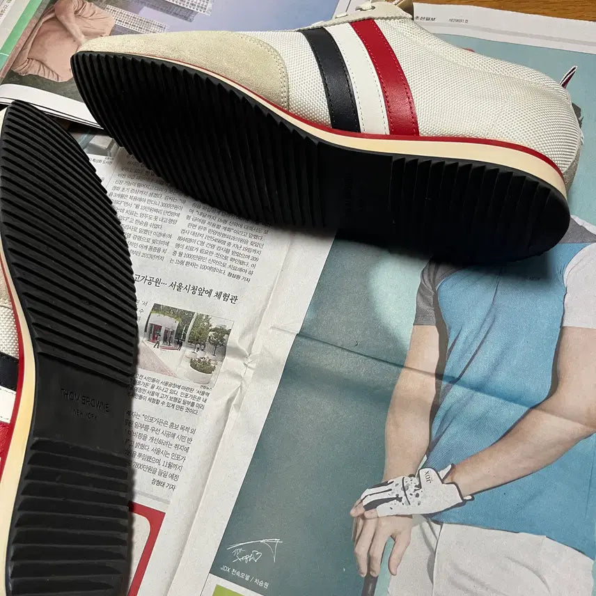 [BUNJANG] Thom Browne Tricolor Sneakers / 톰브라운 삼선 스니커즈 43 사이즈