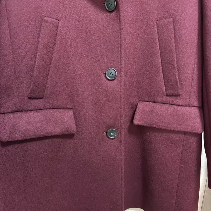 [BUNJANG] Theory Cashmere Blend 4-Pocket Half Coat - Burgundy / 민트급)띠어리 여성 캐시미어 블렌드 4포켓 하프코트M/버건디