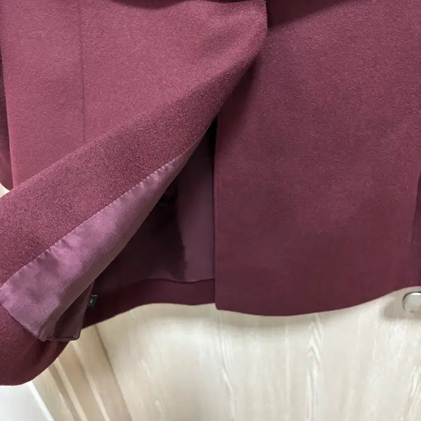 [BUNJANG] Theory Cashmere Blend 4-Pocket Half Coat - Burgundy / 민트급)띠어리 여성 캐시미어 블렌드 4포켓 하프코트M/버건디