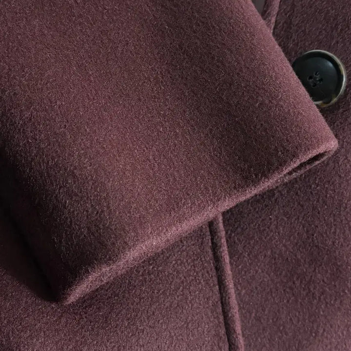 [BUNJANG] Theory Cashmere Blend 4-Pocket Half Coat - Burgundy / 민트급)띠어리 여성 캐시미어 블렌드 4포켓 하프코트M/버건디