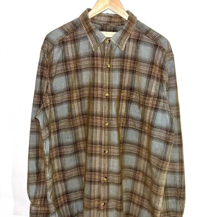 [BUNJANG] Territory Ahead Checkered Shirt / Territory Ahead 골덴 체크 셔츠