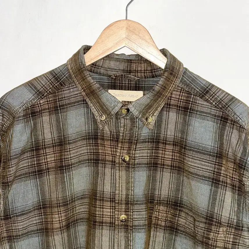 [BUNJANG] Territory Ahead Checkered Shirt / Territory Ahead 골덴 체크 셔츠
