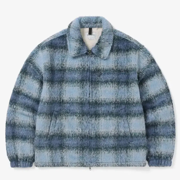 [BUNJANG] Thisisneverthat Brushed Check Jacket / [M] 디스이즈네버댓 브러쉬드 체크 자켓 블루 후리스 모헤어