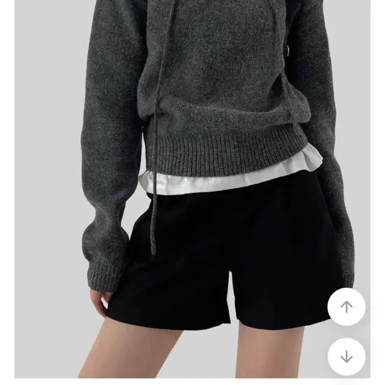 [BUNJANG] Autumn Coi Hood Knit Charcoal / 어텀 코이후드니트 차콜
