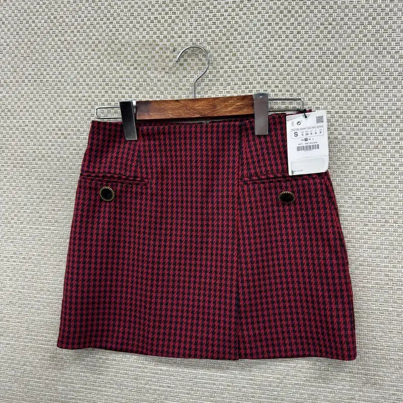 [SOLD OUT] 자라 ZARA 체크 치마 미니스커트 S M09989