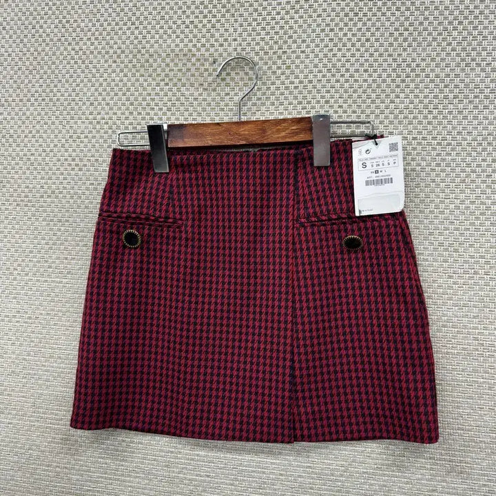 [SOLD OUT] 자라 ZARA 체크 치마 미니스커트 S M09989