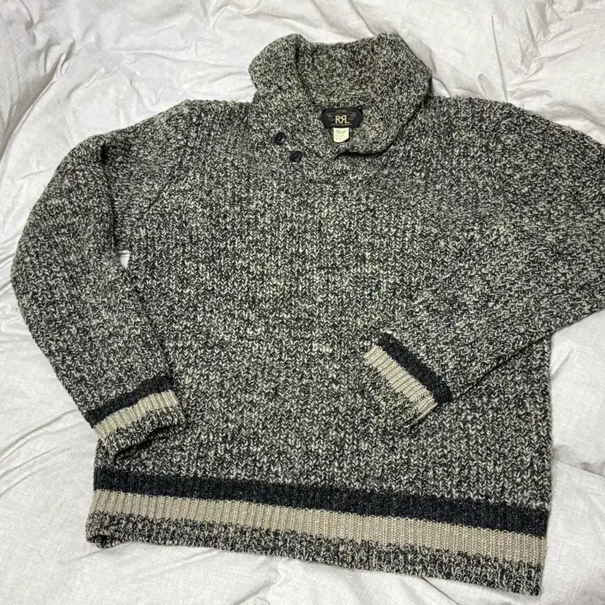 [BUNJANG] RRL Shawl Collar Knit Sweater / 더블알엘 숄카라 니트 (Made in USA) RRL