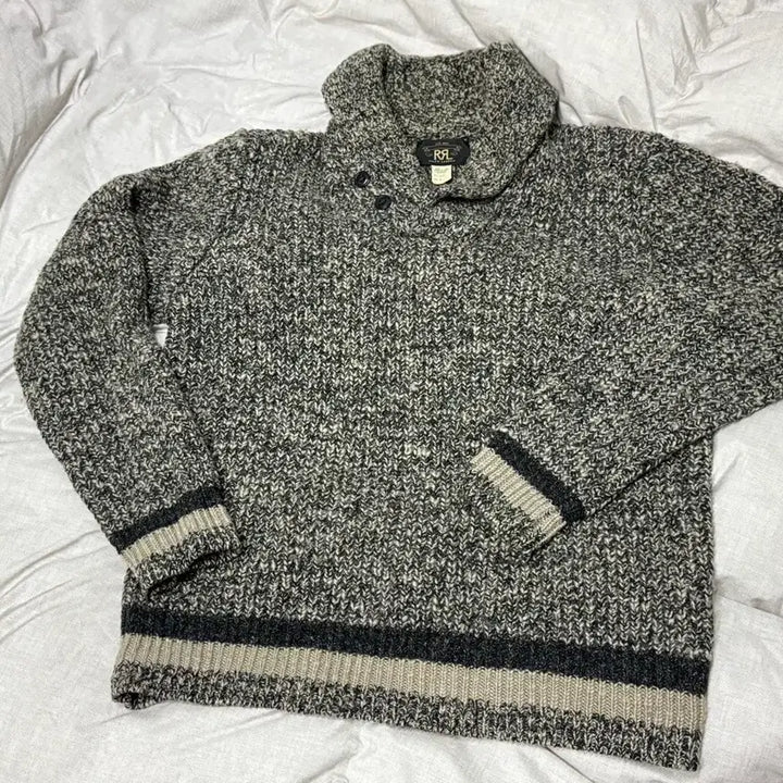 [BUNJANG] RRL Shawl Collar Knit Sweater / 더블알엘 숄카라 니트 (Made in USA) RRL