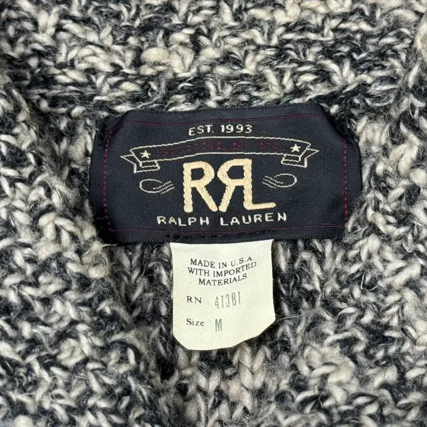 [BUNJANG] RRL Shawl Collar Knit Sweater / 더블알엘 숄카라 니트 (Made in USA) RRL