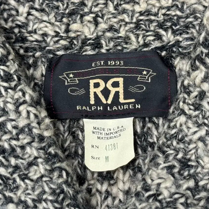 [BUNJANG] RRL Shawl Collar Knit Sweater / 더블알엘 숄카라 니트 (Made in USA) RRL