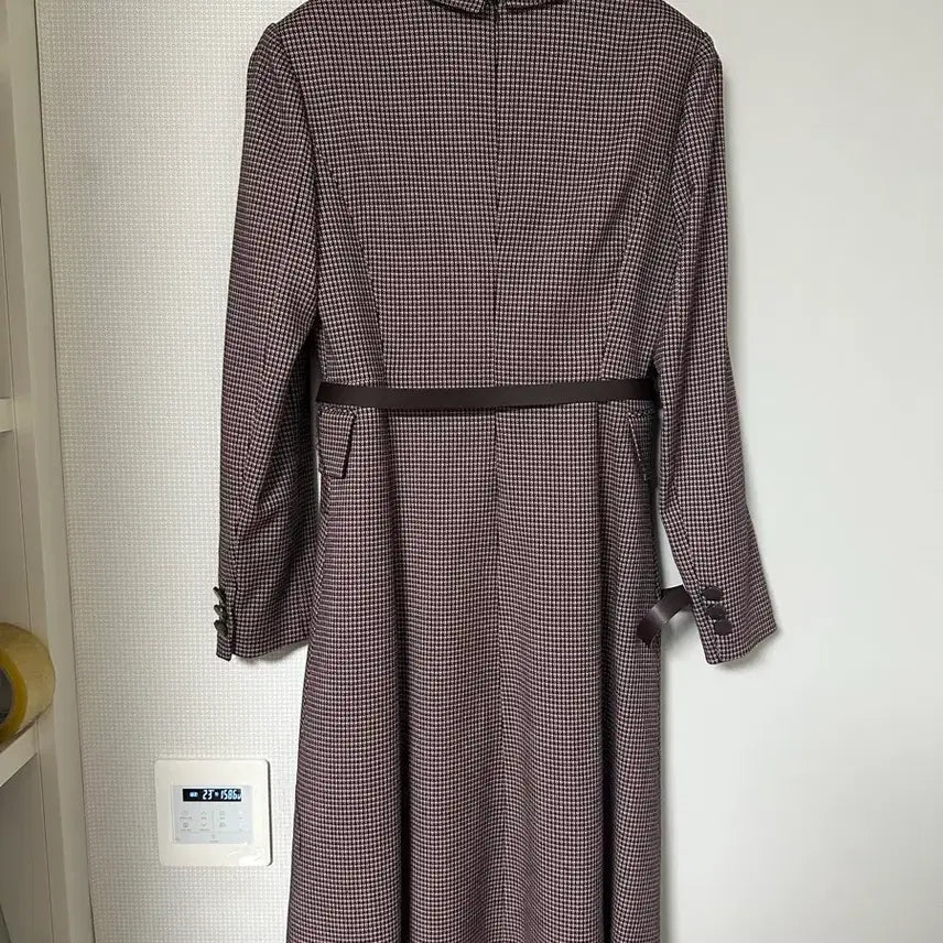 [BUNJANG] LINE Check Pattern Long Dress (Size 66) / LINE 체크 패턴 롱 원피스 66사이즈 판매