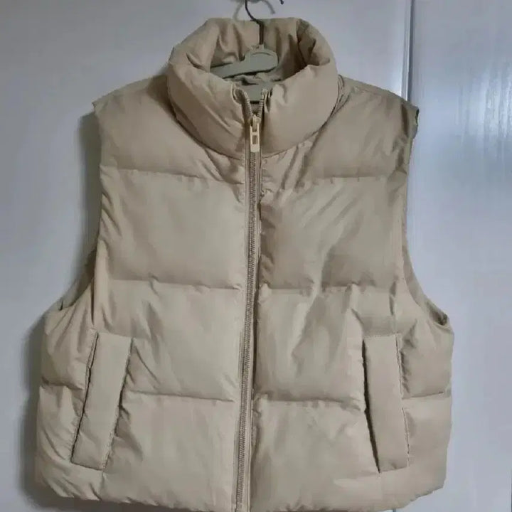 [BUNJANG] ZARA Vest Cream Beige M / 자라 패딩 조끼베스트