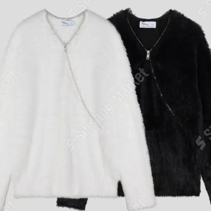 [BUNJANG] Angora Zipper Knit Top / 앙고라 지퍼엠지니트지(새상품/고급앙고라원단)