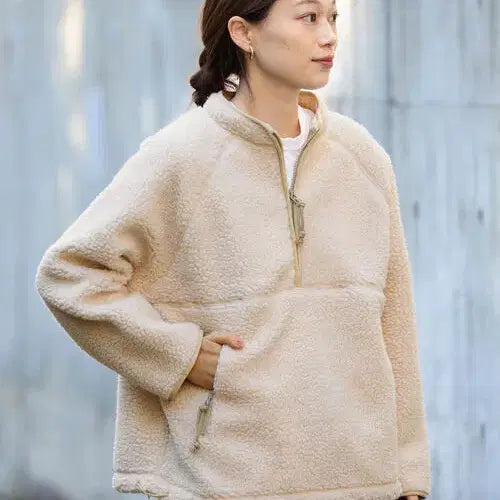 [BUNJANG] BEAMS BOY Boa Fleece Half Zip Pullover / BEAMS BOY Boa Fleece Half Zip Pullover