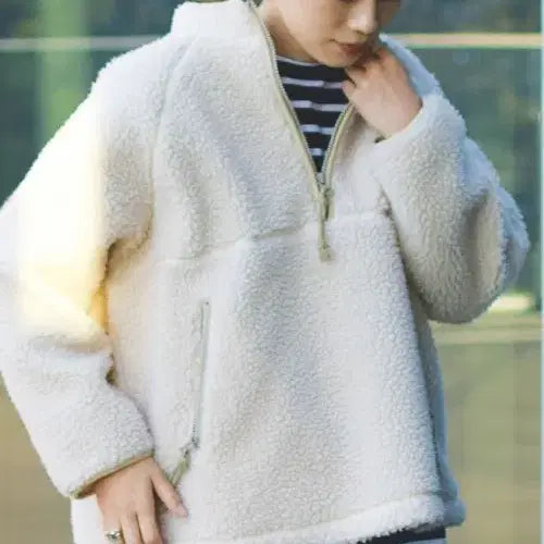 [BUNJANG] BEAMS BOY Boa Fleece Half Zip Pullover / BEAMS BOY Boa Fleece Half Zip Pullover