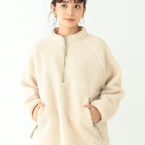 [BUNJANG] BEAMS BOY Boa Fleece Half Zip Pullover / BEAMS BOY Boa Fleece Half Zip Pullover