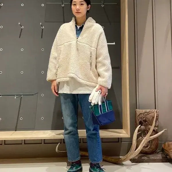 [BUNJANG] BEAMS BOY Boa Fleece Half Zip Pullover / BEAMS BOY Boa Fleece Half Zip Pullover