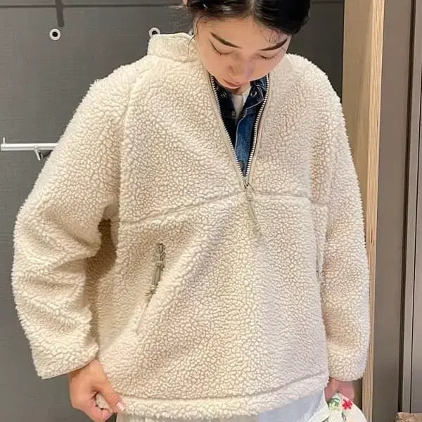 [BUNJANG] BEAMS BOY Boa Fleece Half Zip Pullover / BEAMS BOY Boa Fleece Half Zip Pullover