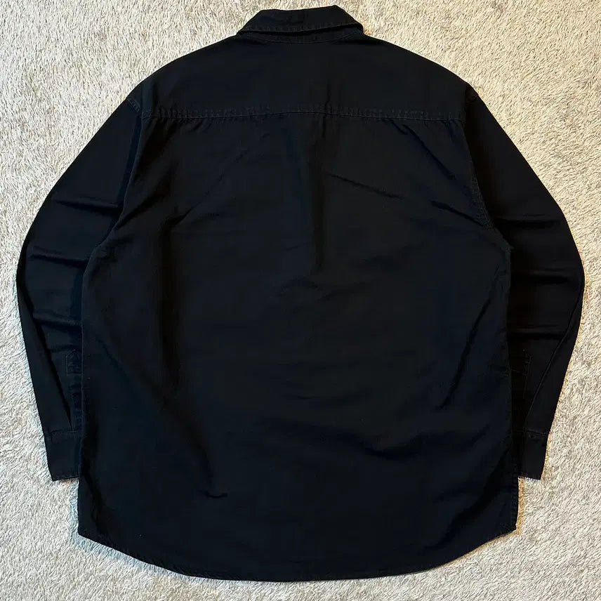 [BUNJANG] thisisneverthat Embroidered Logo Cotton Shirt Black XL / [XL] 디스이즈네버댓 자수로고 코튼 셔츠 블랙