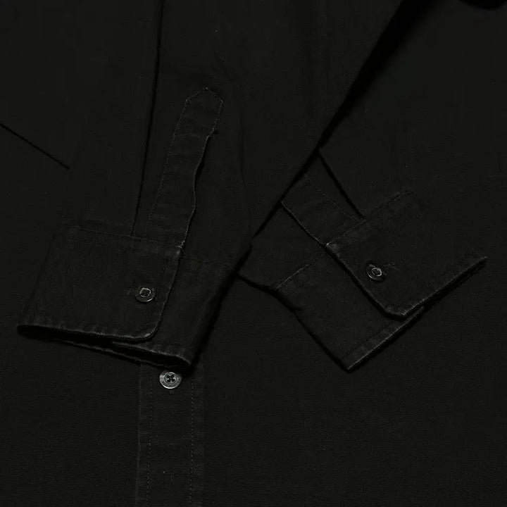 [BUNJANG] thisisneverthat Embroidered Logo Cotton Shirt Black XL / [XL] 디스이즈네버댓 자수로고 코튼 셔츠 블랙