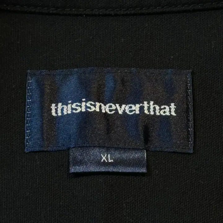 [BUNJANG] thisisneverthat Embroidered Logo Cotton Shirt Black XL / [XL] 디스이즈네버댓 자수로고 코튼 셔츠 블랙
