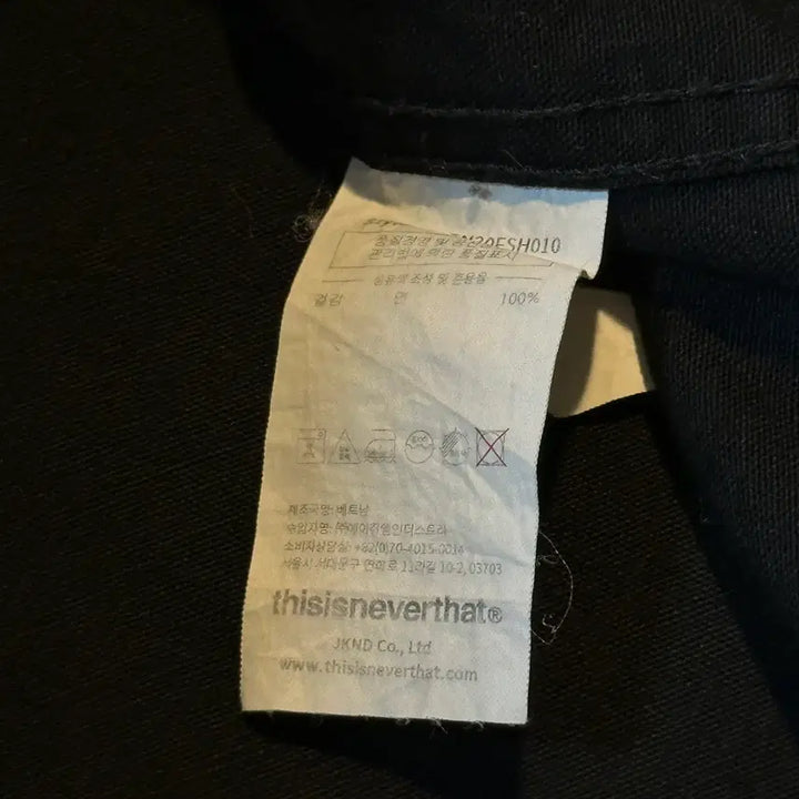 [BUNJANG] thisisneverthat Embroidered Logo Cotton Shirt Black XL / [XL] 디스이즈네버댓 자수로고 코튼 셔츠 블랙