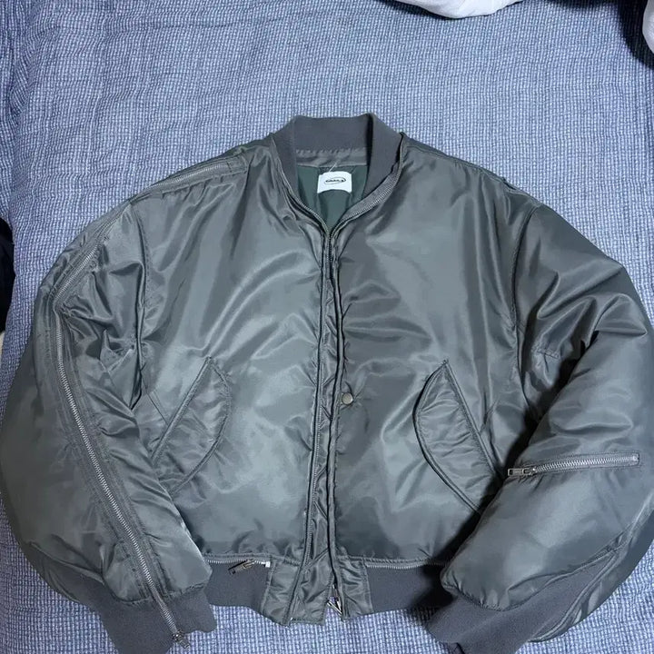 [BUNJANG] Grails MA-1 Bomber Jacket (Khaki) / 그레일즈 멀티지퍼 ma-1 봄버 자켓 카키색