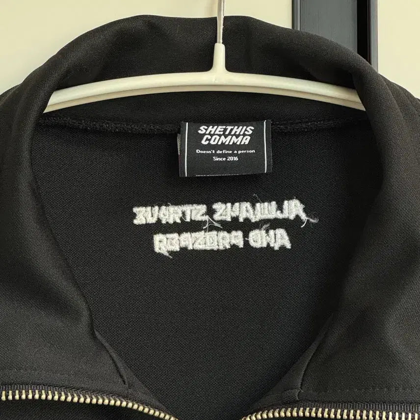 [BUNJANG] SHE'S THE COMMA Black Track Jacket Purple Line L Size / SHETHISCOMMA 블랙 트랙 자켓 퍼플 라인 L사이즈