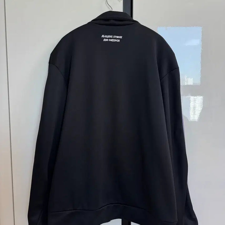 [BUNJANG] SHE'S THE COMMA Black Track Jacket Purple Line L Size / SHETHISCOMMA 블랙 트랙 자켓 퍼플 라인 L사이즈