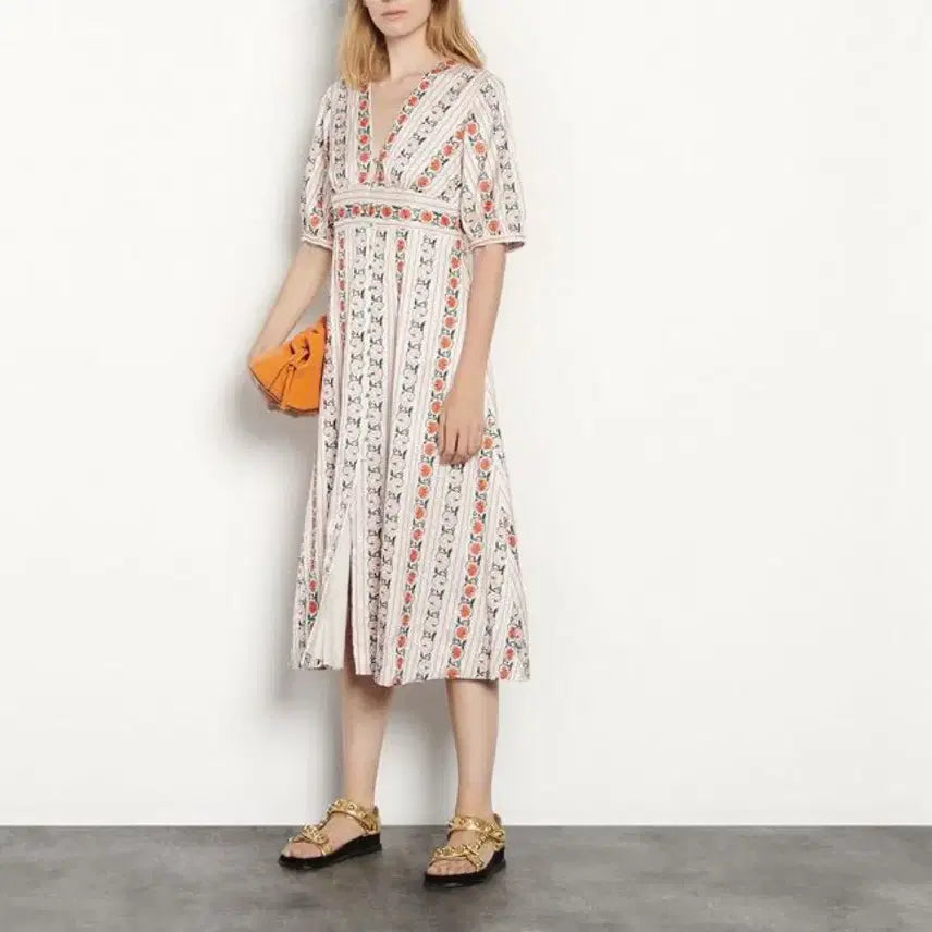 [BUNJANG] SANDRO Embroidered Dress / 새상품 SANDRO 산드로 자수 드레스 원피스 36