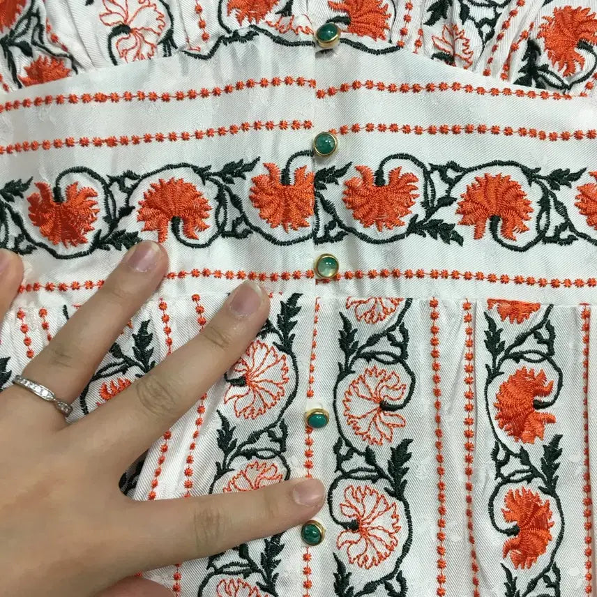 [BUNJANG] SANDRO Embroidered Dress / 새상품 SANDRO 산드로 자수 드레스 원피스 36