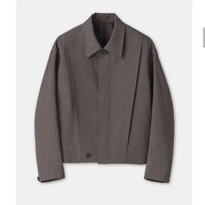[BUNJANG] Cour Plissé Wool Jacket Melange Brown / 쿠어 랩 플리츠 울 자켓 미니멀 블루종 간절기 점퍼 멜란지브라운