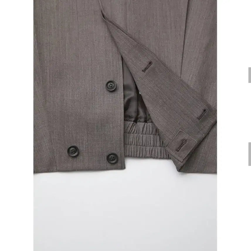 [BUNJANG] Cour Plissé Wool Jacket Melange Brown / 쿠어 랩 플리츠 울 자켓 미니멀 블루종 간절기 점퍼 멜란지브라운