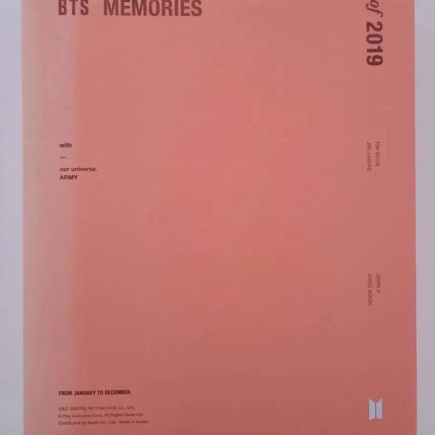 [BUNJANG] BTS Memories of 2019 DVD / 방탄소년단 방탄 BTS 메모리즈 2019