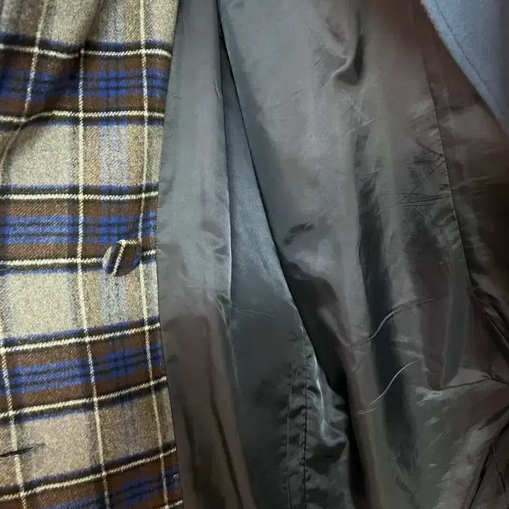 [BUNJANG] Designer Brand Blue Check Point Double Coat / 디자이너브랜드 블루 체크 포인트 더블 코트/55-77추천