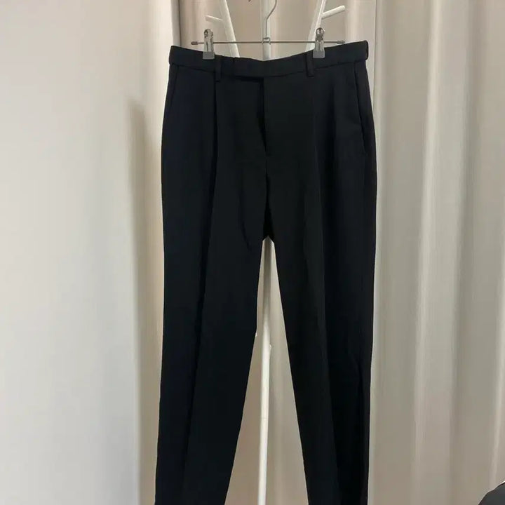 [BUNJANG] Mootendard Wide Hidden Banding Slacks Black Gray 31 / 무탠다드 와이드 히든 밴딩 슬랙스 블랙 그레이 31