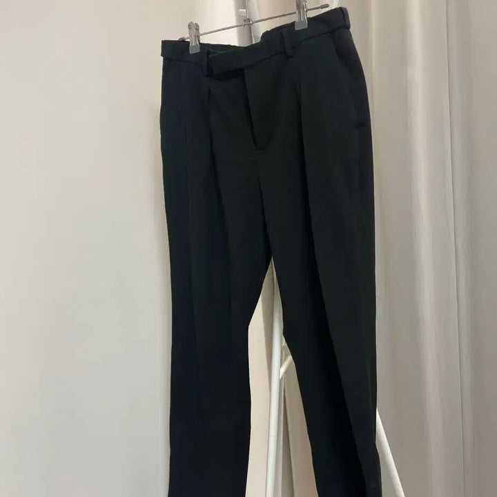[BUNJANG] Mootendard Wide Hidden Banding Slacks Black Gray 31 / 무탠다드 와이드 히든 밴딩 슬랙스 블랙 그레이 31