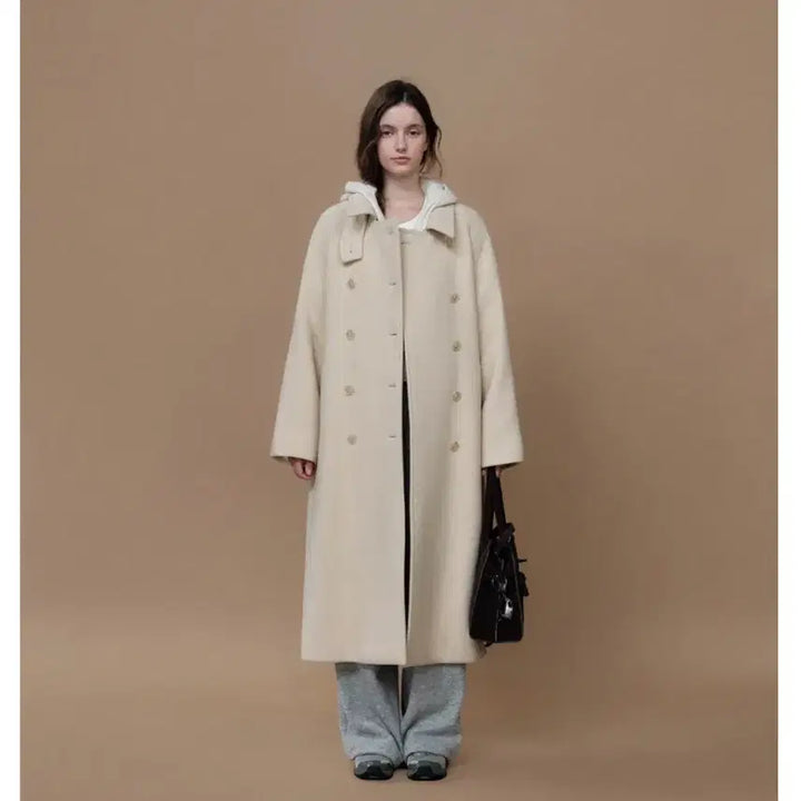 [BUNJANG] Nohael Herringbone Coat Butter / 포유온 노엘 헤링본 코트 버터