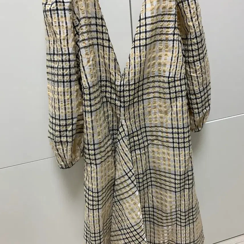 [BUNJANG] GANNI Checkered Midi Dress (New) / 가니 GANNI 체크 원피스(새상품)